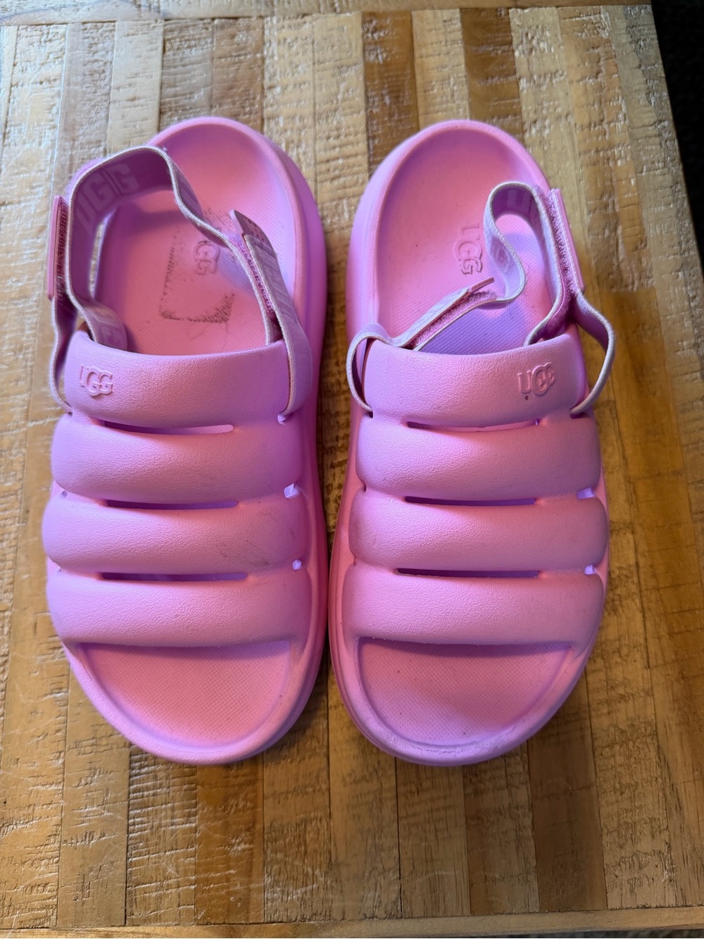 UGG Sport Women’s Pink Puffer Slide Sandals